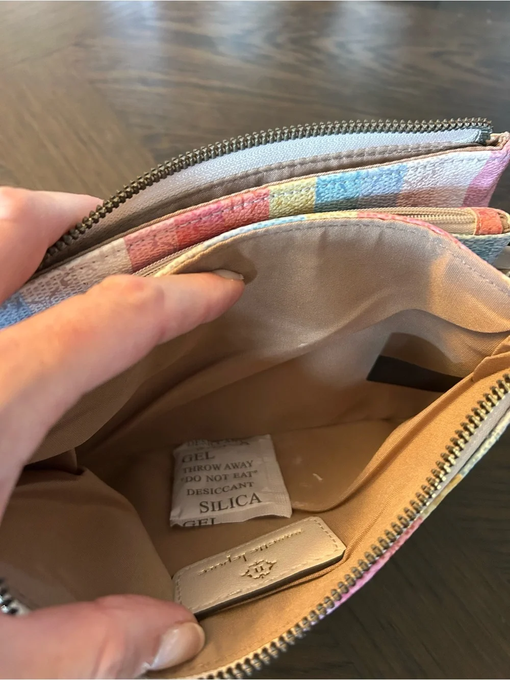 Nanette Lepore Pastel Striped Wristlet with Tassel NWOT